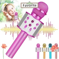 FAVORITEGOODS Wireless Karaoke Microphone, With Speaker Reverb Sound Effects Voice Changing Micropho