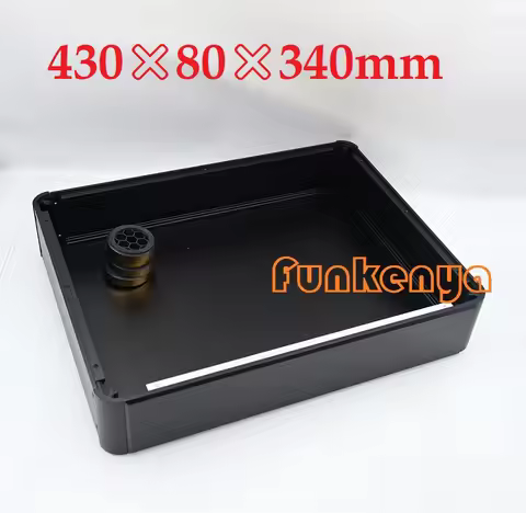 W430 H80 D340 Tube AMP Chassis Power Amplifier DAC Case DIY Aluminum Box Preamplifier Enclosure Curv