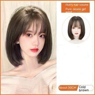 Tse Tóc Giả của phụ nữ tóc dài 2023 mới kín đầu Bìa mô phỏng tóc ngắn tóc tự nhiên đầy đủ hàng đầu x