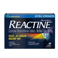 Reactine Extra Strength Antihistamine Tablets - 10mg Cetirizine Hydrochloride-24 Hour Allergy Relief