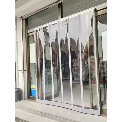 Transparent PVC Door Curtain Windproof Soft Curtain Decorative Screen Indoor and Outdoor Insulation 