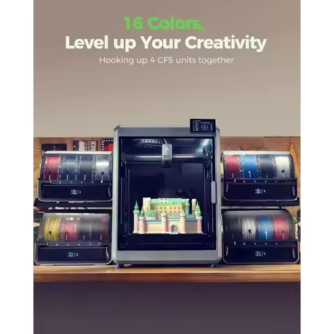 Creality CFS Multi-Color Filament System for K2 Plus 3D Printer, 16-Color Automatic Mapping & Switch