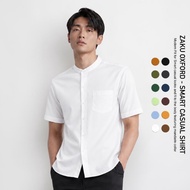 KEMEJA Crow Zaku Oxford shirt S/S (mandarin collar oxford shirt) men shirt