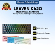 K620 Mechanical RGB Keyboard 61Key Removable Wire USB Blue Switch Gaming Keyboard