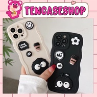 White - black WAVY iPhone Case with baby charcoal pattern for iPhone - TENCASESHOP [ 843 ]