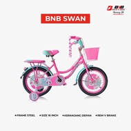 BERKUALITAS BNB Sepeda Anak Perempuan City Bike Mini Swan Size 12