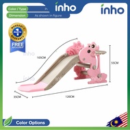 INHO Dinosaur Slide With Basketball Frame Kids Playground Indoor Outdoor Safety Slide Playground