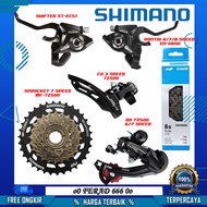 Mini Groupset 7 Speed Rasa 9 Speed Shimano Tourney TZ500 Sprocket Megarange 34T