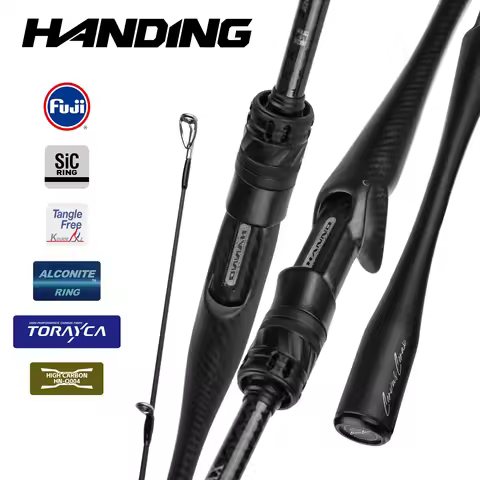 HANDING Monocoque Full Carbon Handle Fishing Rod CORVUS CORAX Toray 40+36Ton Carbon Fiber FUJI ALCON