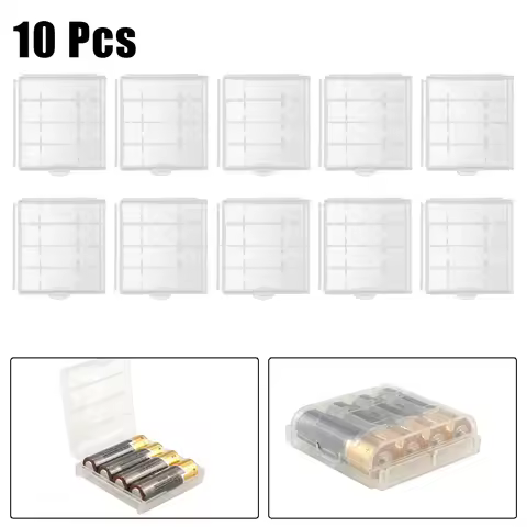 10pcs Battery Plastic Protecting Case Cover Holder AA/AAA Battery Storage Box Container Organizer Fo