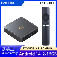 TV98 PRO Quanzhi H313 Set Top Box WIFI Dual Band 14 Foreign Trade TV Box X96Q TV
