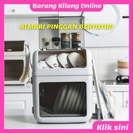 GOOD QUALITY🔥 RAK PINGGAN BERTUTUP ALMARI PINGGAN BERTUTUP DISH RACK RACK PINGGAN MANGKUK TEMPAT LETAK PINGGAN BERTUTUP