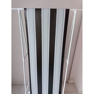 Wallpaper Sticker Dinding size 45cm x 10m black striped motif gh111 cy1018 plain embossed character 