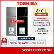 [Deliver By Seller Kedah &amp; Penang] Toshiba 310L Inverter Refrigerator GR-RT320WE-PMY(UK)(SS) Fridge Peti Ais