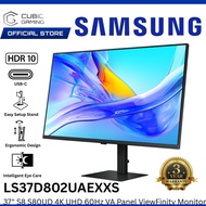 SAMSUNG 37" LS37D802UAEXXS S8 S80UD 4K UHD (3840X2160 @60HZ) VIEWFINITY S8 S80UD MONITOR (5MS, INPUT