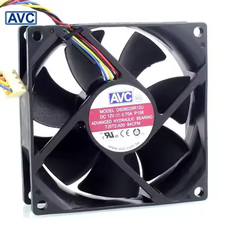 For AVC 8025 80mm cooling fan 12V 0.70A PWM DS08025R12U cooling fan speed control 80 * 80 * 25mm