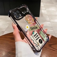 Case For Samsung A22 5G A22s 5G F42 5G Phone Smile Flower Transparent Silicone Protective Cover Shoc