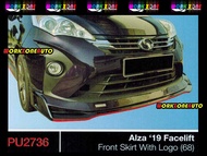 PU2736 Perodua Alza 2018 PU Front Skirt With Logo (68) Body kit Bodykit