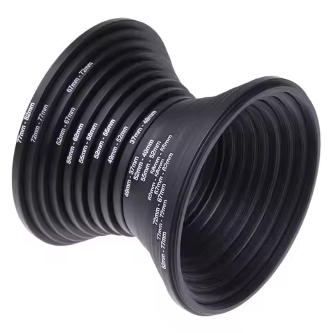 8pcs Filter Step Up Rings Adapter 49-52-55-58-62-67-72-77-82mm 49mm-82mm Filter Lens Camera Accessor