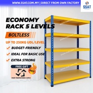 ECONOMY BOLTLESS RACK 5 LEVELS, WAREHOUSE RACK, STORAGE RACK, RAK BESI, RAK BERTINGKAT STOR, 置物架, 货架