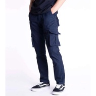 Ynh Store - Men's Long Cargo Pants - Cargo Pants - Men's Slim Fit Navy Pants