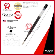OHTO Refill PS-107NP Needlepoint for Ballpoint Pens - 0.7mm (F) | Standard Parker Style G2 Ballpoint