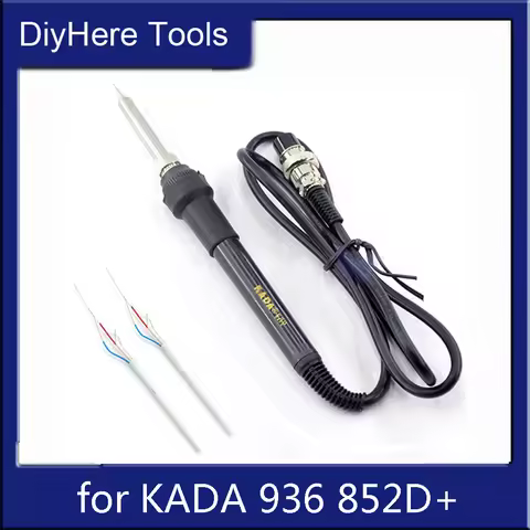 With 2pcs Extra Heating Element (1322) 5 Holes Replacement Soldering Iron Handle For KADA 936 852D+