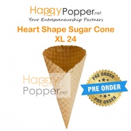 Happypopper Aiskrim kon Big Sugar Crispy Ice Cream McDonald Bowl Heart Shape Cone XL 24 大雪糕脆皮雪糕筒 XL2