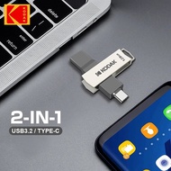 Kodak k273 แฟลชไดรฟ์ USB ความเร็วสูง 3.2 อินเทอร์เฟซ Type-C โทรศัพท์มือถือคอมพิวเตอร์ dual-ใช้ 32G-2