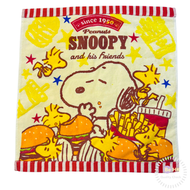 史諾比 - 日本版史諾比毛巾史努比毛巾 100%綿 Snoopy and Friends Woodstock hamburger史努比毛巾 方形毛巾運動毛巾 34 x 35 cm 毛巾 平行進口