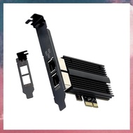 (E B M 2500Mbps Pcie to RJ45 I226-V Network Card 2.5G Gigabit Ethernet Dual Ports 100/1000/2500Mbps 