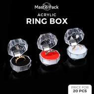 Acrylic Rings Box Earring Box Jewelry Box for Pendants &amp; Pins Display Case Kotak Cincin Emas MURAH 戒指耳环盒