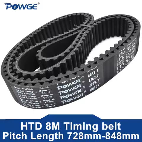POWGE HTD 8M Timing belt Lp=728 736 744 752 760 768 776 784 792 800 808 816 824 832 840 848 Width 15