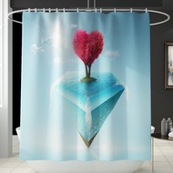 Waterproof Bathroom Shower Curtain Pedestal Rug Toilet Seat Covers Bath Mat Bathroom Decoration