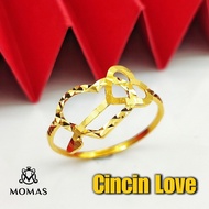 Cincin Love Emas 916 Original Cincin Emas 916 Tulen Cincin Bajet Cincin 916 Emas 916 Bajet