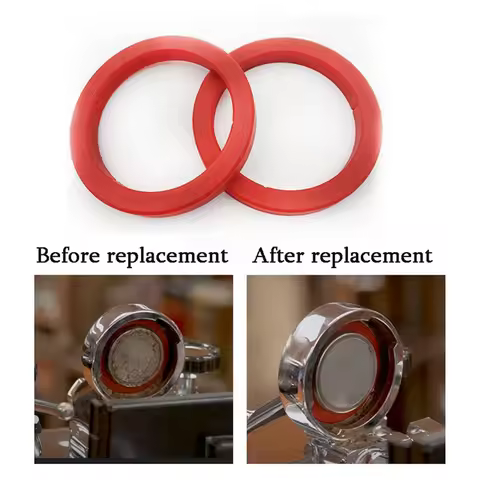 4Pcs Grouphead Gasket 8mm for E61 Espresso Coffee Machine - Red Silicone Ring Compatible for EXPOBAR