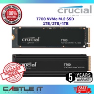 Crucial T700 4TB / 2TB / 1TB With Heatsink GEN5 12400MBPS READ 11800 WRITE SSD Solid State Drive