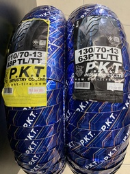 ยางล้อมอไซด์ ยางN-MAX ยางนอกไม่ใช้ยางใน ยางนอกP.K.T รุ่นNMAX TUBLESS หน้า 110/70-13หลัง 130/70-13