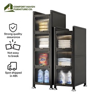 Comfort Haven Furniture Co. Narrow Side Kitchen Storage Cabinet With Wheel 3-6 Layer (112-176cm)