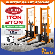 Mytools 1T/2T Ton Electric/Manual Hand Self Lift Pallet Jack Semi Auto Hydraulic Forklift Control St