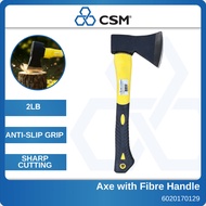 CSM 2LB Axe Fibre Handle Heavy Duty Wood Cutting Axe Camping Hatchet Chopping Firewood Tool