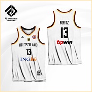 GERMANY DEUTSCHLAND BASKETBALL FIBA WC 2023 SCHRODER WAGNER NOWITZKI LIGHT FULL SUBLIMATED JERSEY ∆