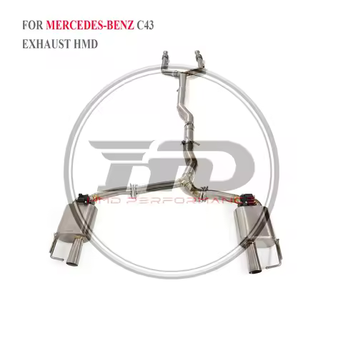 HMD Titanium Alloy Exhaust System Performance Catback For Mercedes Benz AMG C43 W205 Valve Muffler O