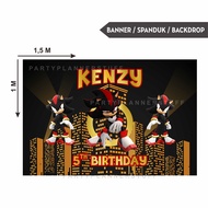 Sonic shadow theme birthday Banner Sonic shadow the hedgehog theme happy birthday Banner/ Sonic them
