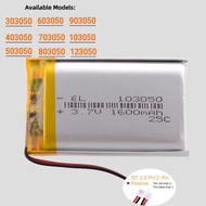 5pcs/Lot  JST2.0 2pin 3.7V 1400mAh 103050 Lithium Li-ion Polymer Battery 303050 403050 503050 603050