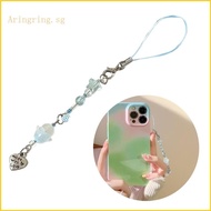 ARIN Handcrafted Phone Charm Acrylic Beaded Keychain Colorful Star Heart Keyring Cute Acrylic Ornaments for Mobiles Bag