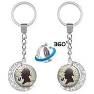 Holmes Double-Sided Rotating Keychain Detective Sherlock Pipe Baker Street 221B Detective Fan Gift