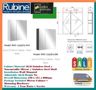 Rubine RMC-1355D15 Black / White Color BOW  55CM Stainless Steel Mirror Cabinet | FREE AND SAFE DELIVERY