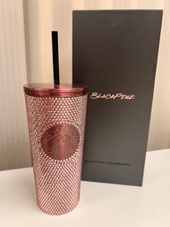 [正貨限量版］Blackpink x Starbucks 粉紅色水鑽不銹鋼凍杯 (Lisa Pick)