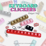 CLICKY BITZ Custom Name Keyboard Clicker Keychain | Stickaboss 3D-Printed Personalized Fidget Toy